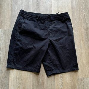 Volcom Black Drawstring Stretch Shorts Size Large